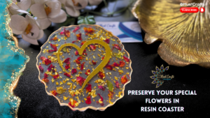 Resin flower coaster Must Crafts