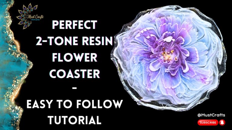 Perfect Bloom 2-Tone Alcohol Ink 3D Resin Flower Coaster | Easy Tutorial | Must Crafts