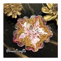 3D Crystal Like Flower coaster