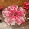 Pink 3D Flower Resin Coaster
