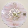 Peach Marble Effect Mandela clock