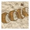 Half Moon Golden Coasters with Baby Breath Flowers