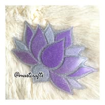 Lilac Glitter Effect Lotus Coaster